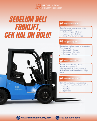 Panduan Sebelum Membeli Forklift: 4 Hal yang Harus Diperhatikan